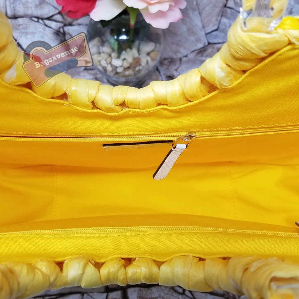 Lemon Medium Tote Picnic Perfect White Kate Spade - Picture 2 of 16